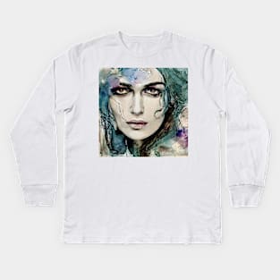 portrait of Keira Knightley Kids Long Sleeve T-Shirt